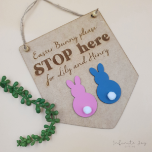 Easter Bunny Stop Here Sign