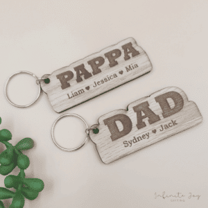 Father's Day Wooden Keyring