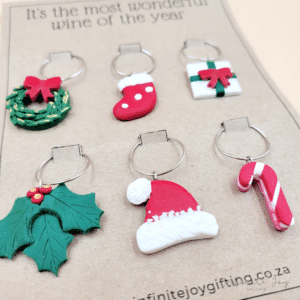 Polymer Clay Wine Glass Charm Set