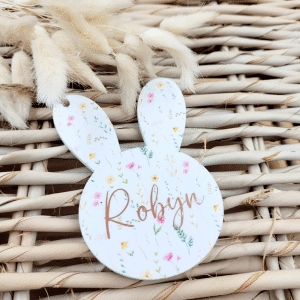 Easter Basket Tag (Acrylic Flowers)