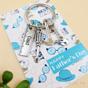 Stainless Steel keyring (dad's tools)