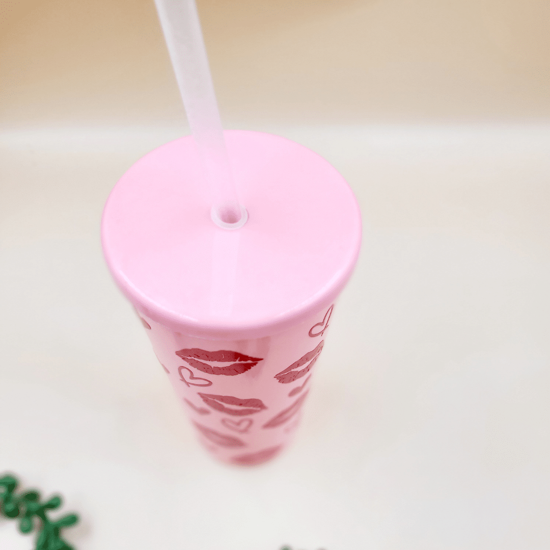 Plastic Tumbler (Lips&Hearts) - Image 5