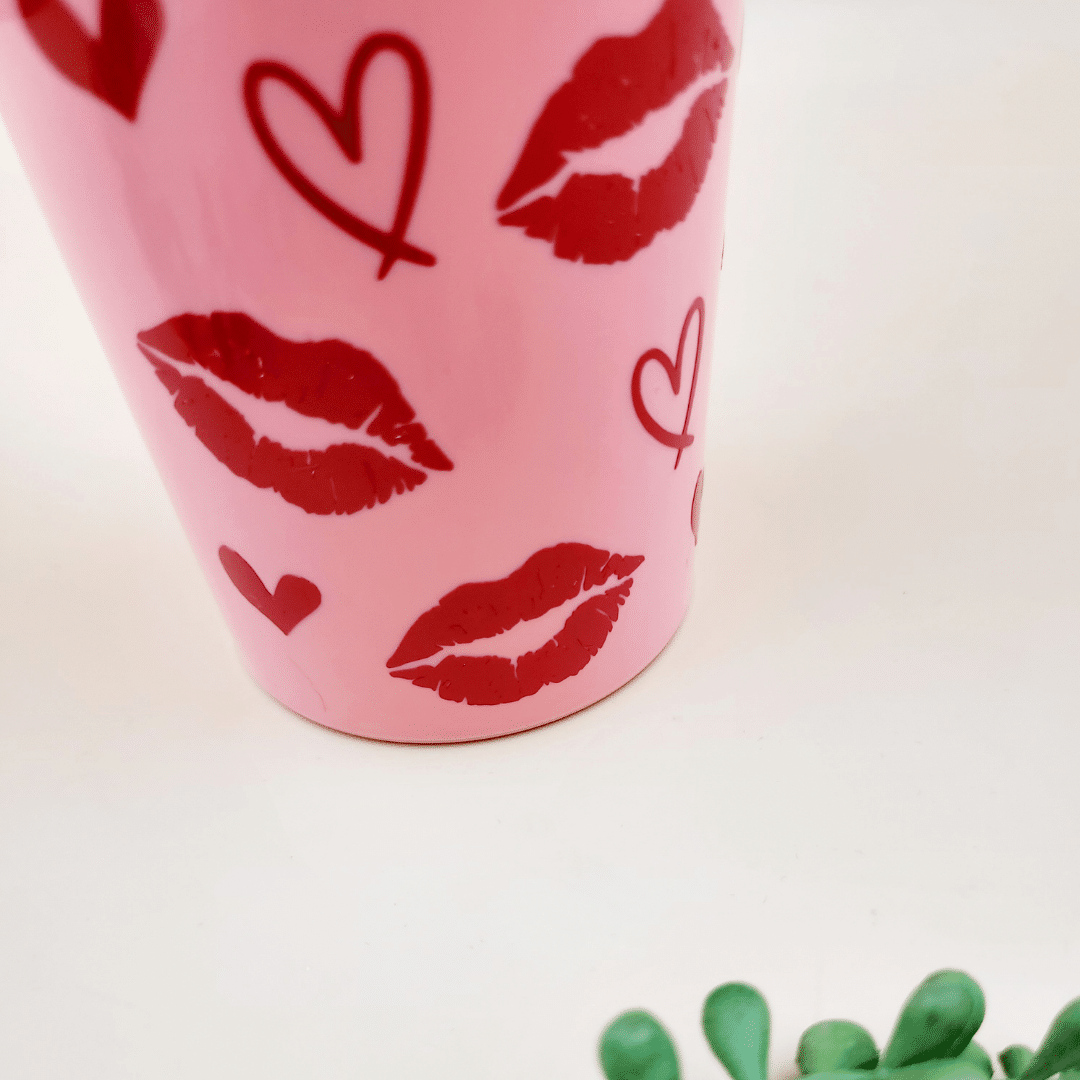 Plastic Tumbler (Lips&Hearts) - Image 4