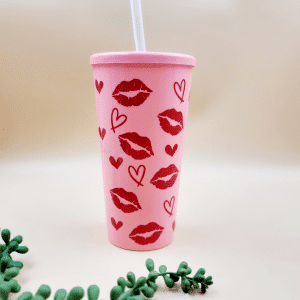 Plastic Tumbler (Lips&Hearts)